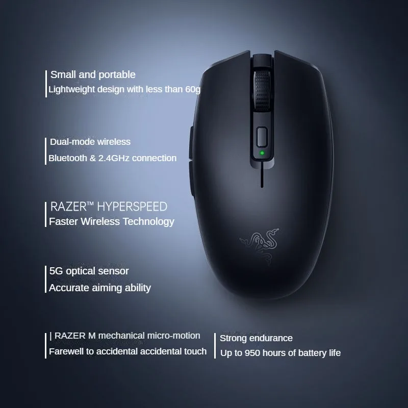 Razer OROCHIV2 Gaming Mouse dual-mode wireless Bluetooth Battery laptop gaming office mouse Wireless bluetooth belt driver mouse