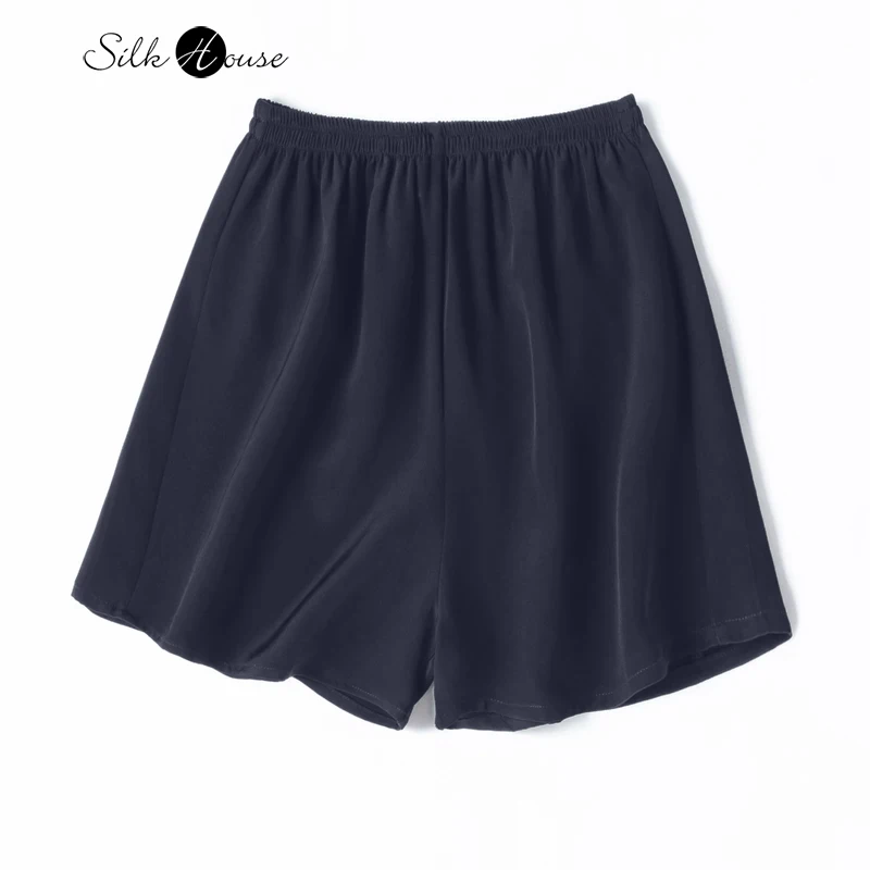

Women's Casual Summer Clothing 95% Natural Mulberry Silk Heavy Crepe Solid Color Elastic Waist Breathable Skin-friendly Shorts