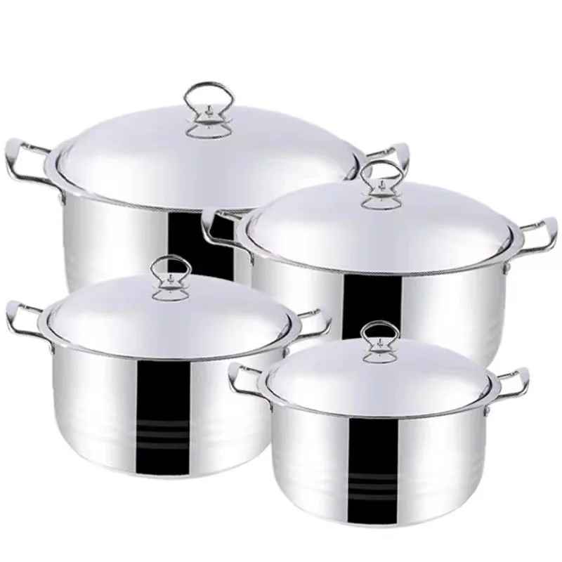 

Stainless non-stick pan large soup pot universal set utensils household wholesale tableware cross-border Amazon