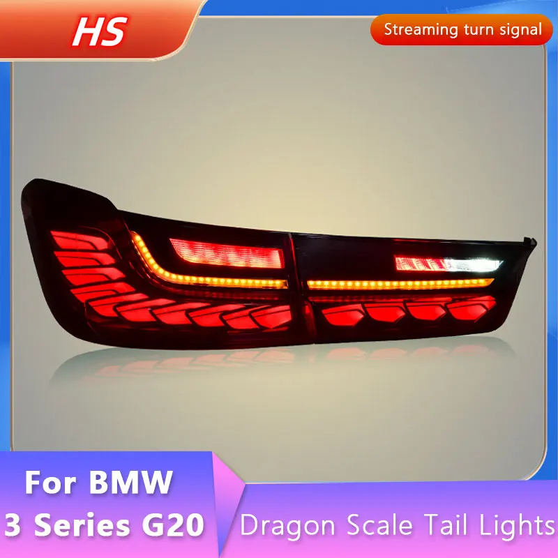 

For BMW 3 Series Dragon Scale LED Tail Lamp Assembly 20-21 G20 G28 Modified Streaming Steering LED