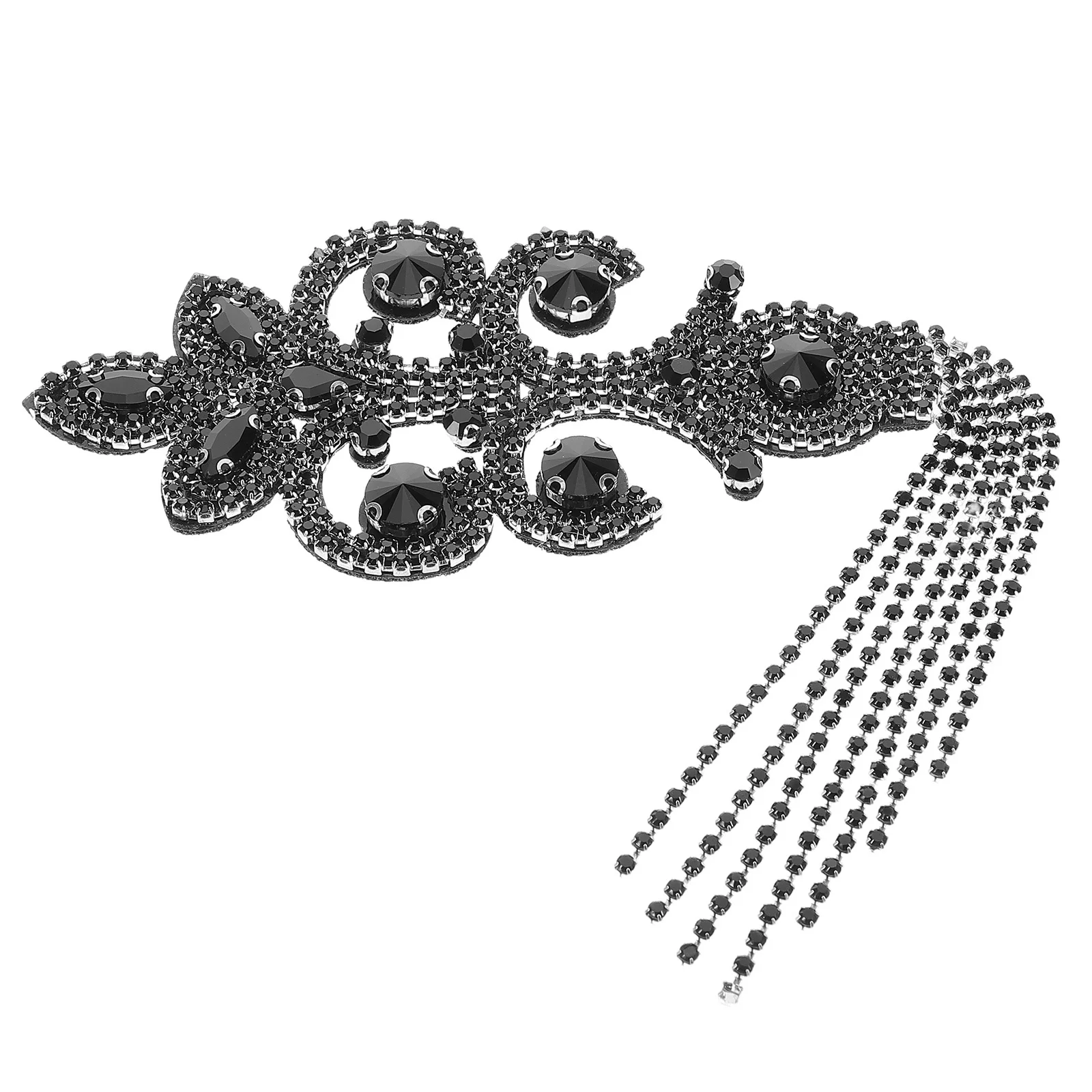 

Vintage Tassel Rhinestone Shoulder Epaulet Handcrafted Fringe Decoration for Women Suits Costumes Weddings Evening Parties