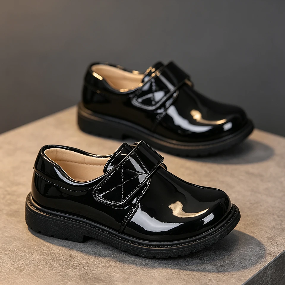 Formal Ceremony Stage Show Kids Patent Leather Oxford Shoes School Performance Party Wedding Communion Costume Boys Girls Shoes