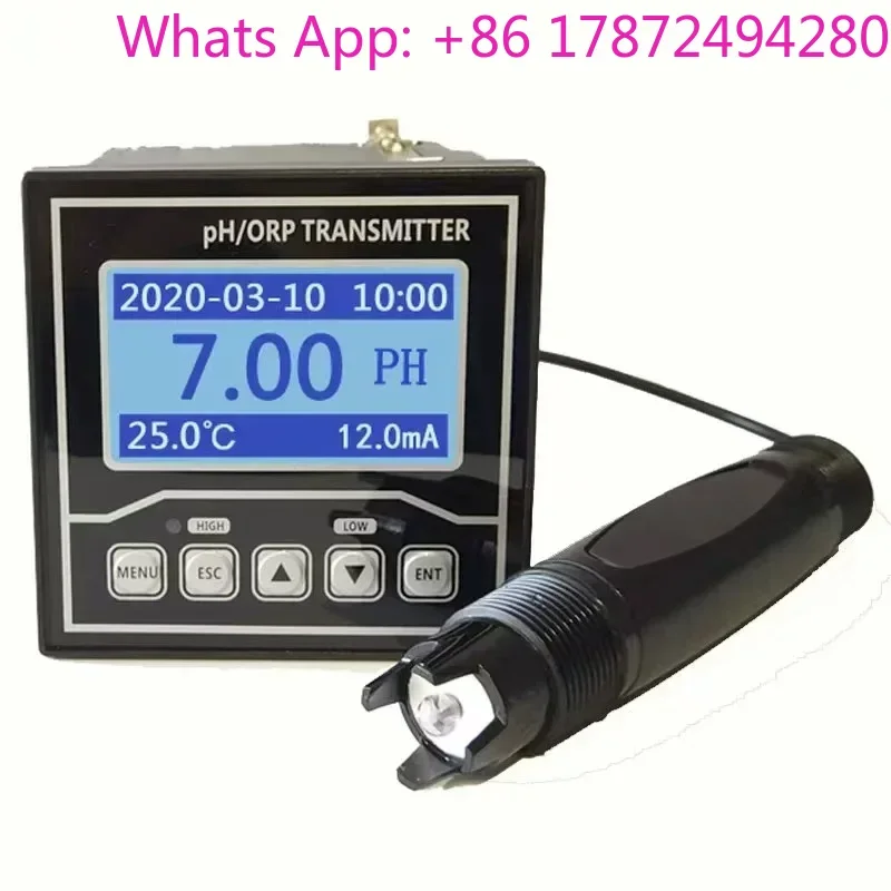 4-20mA ORP Controller Online Water Quality Monitor Portable PH Conductivity  Meter Ozone Level Detector Fish Farm