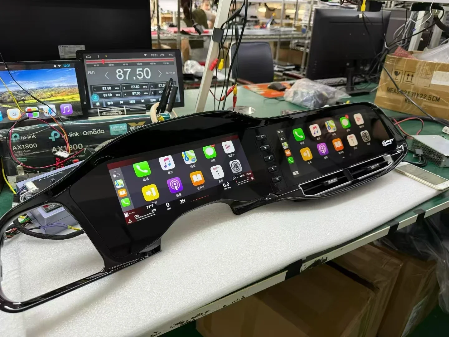 Android Auto HD Speedometer For Dodge Challenger SRT Hellcat/Charger 2010-2024 Digital Cluster Car GPS Radio Player Carplay unit