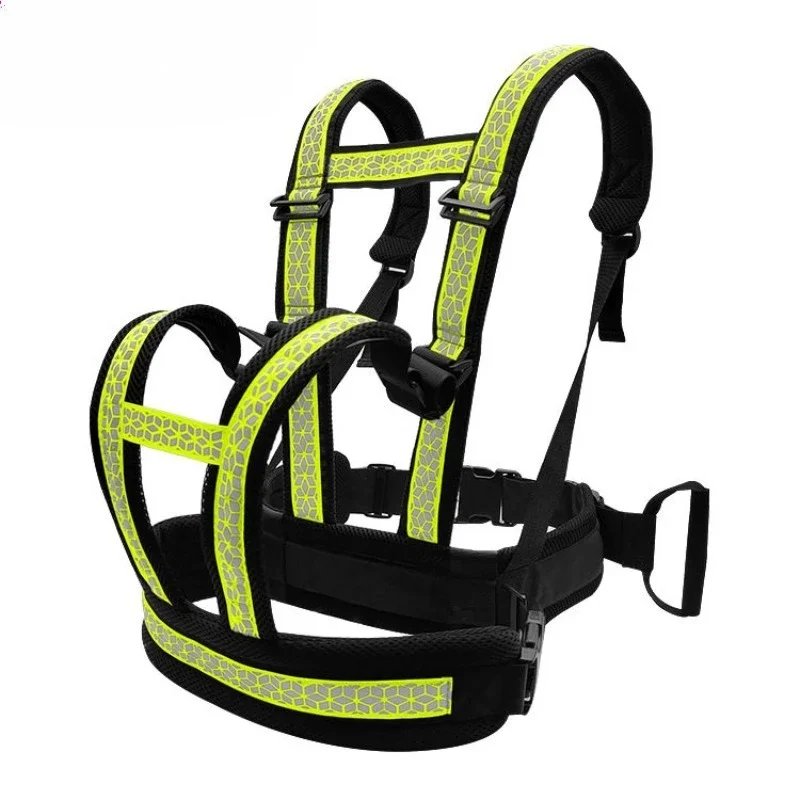 Breathable Children's Motorcycle Seat Belt Adjustable Strap Two Handles Kids Safety Seat Harness Anti Lost Reflective Strap