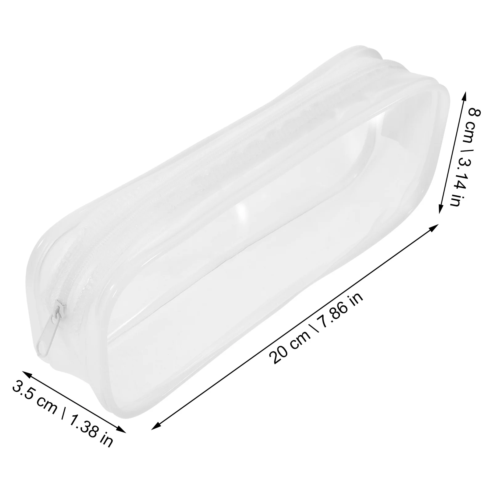 2 قطعة مقلمة محمولة سعة كبيرة حقيبة أقلام متعددة الوظائف حقيبة تخزين الأدوات المكتبية لطلاب المدارس البالغين واضح #6