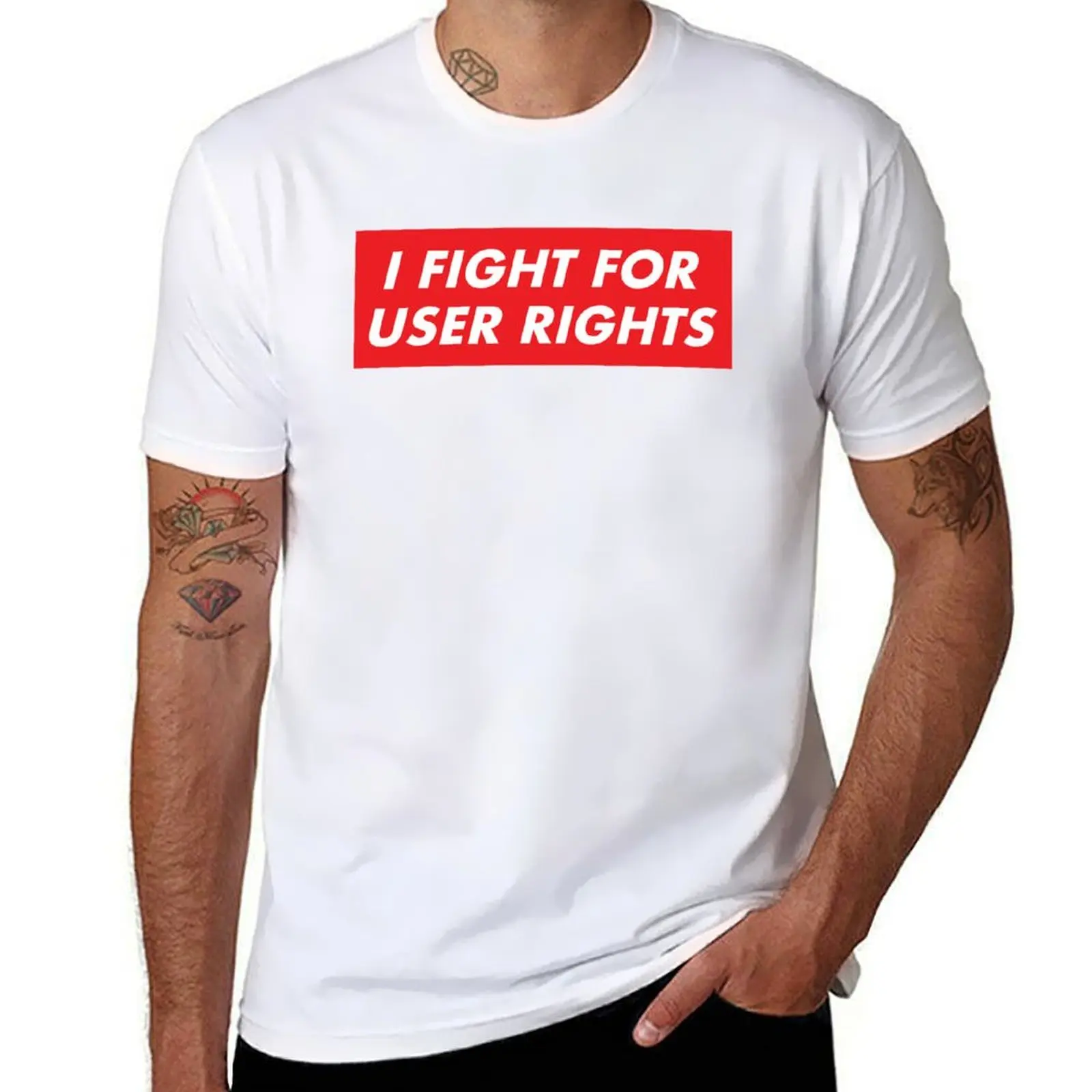 

I Fight for User Rights T-Shirt t shirt custom print cotton tshirt 100% T-Shirt