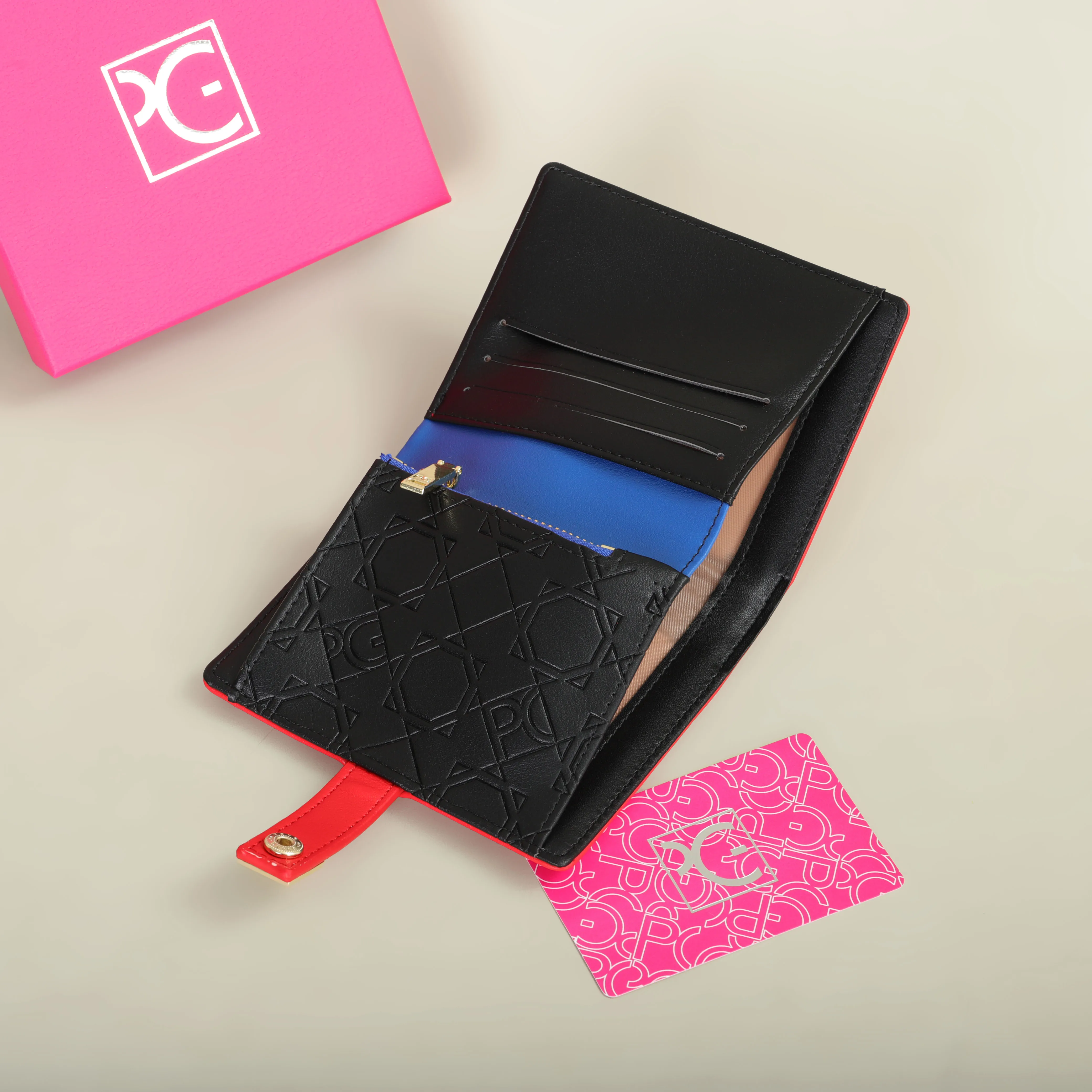 PG Wallet Fashion Classic Retro Damen-Universal-Geldbörse mit Buchstabendruck, tragbare Kartentasche, Zero Wallet – Detail 20