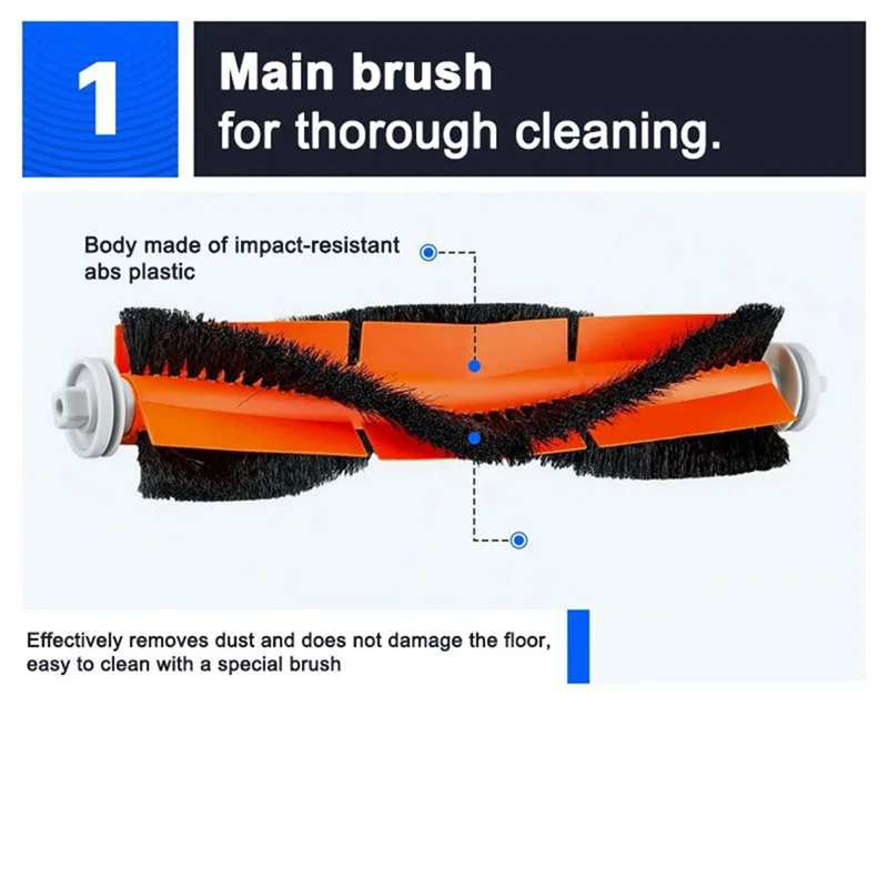 B46B-جديد فلتر Hepa فرشاة جانبية فرشاة رئيسية ممسحة الملابس لشاومي Mi روبوت مكنسة كهربائية ممسحة 2 Lite Mop 2 Pro MJSTL MJST1SHW أجزاء