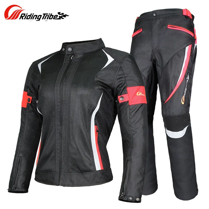 Summer Women's Motorcycle Mesh Jacket Pants Riding Tribe Waterproof Motorcyclist Accessories Motocross Jackets Trousers