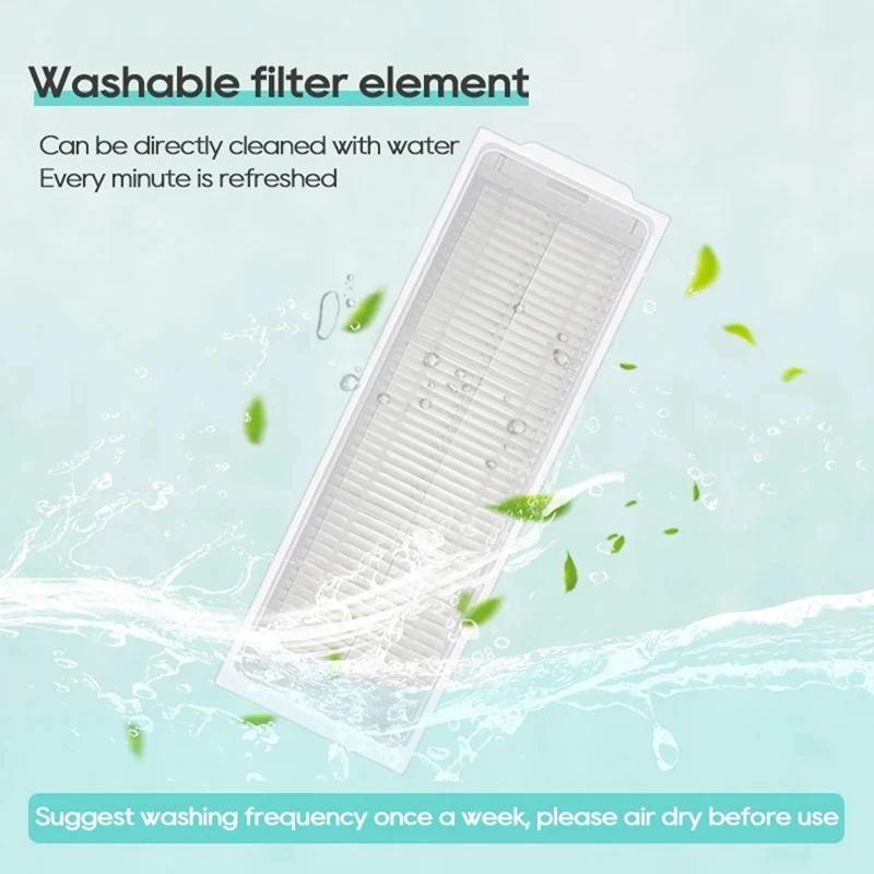 Acessórios para xiaomi x20 c101 robô aspiradores kit peças de reposição mop almofada limpar rolo escova filtro hepa sacos poeira