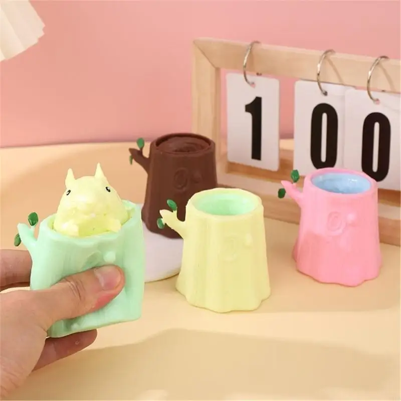 Squeeze taza juguete ardilla descompresión pellizca juguete a mano del estrés relevista