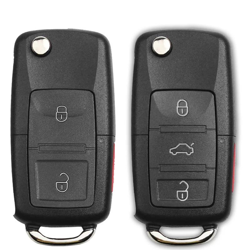 YAYUN Folding Car Remote Flip Key Shell Case Fob AKVWF107 For VW Passat Polo Golf Touran Bora Ibiza Leon Octavia Fabia