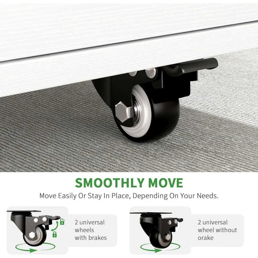 Тележка для кухонного острова с колесиками, шкафом для хранения, полкой для специй и вешалкой для полотенец — универсальная станция на колесиках для эффективного приготовления пищи