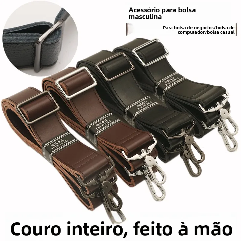 黒牛革クロスボディバッグストラップメンズバッグアクセサリーバックパックストラップ交換用レザーショルダーバッグストラップsuqquブランド