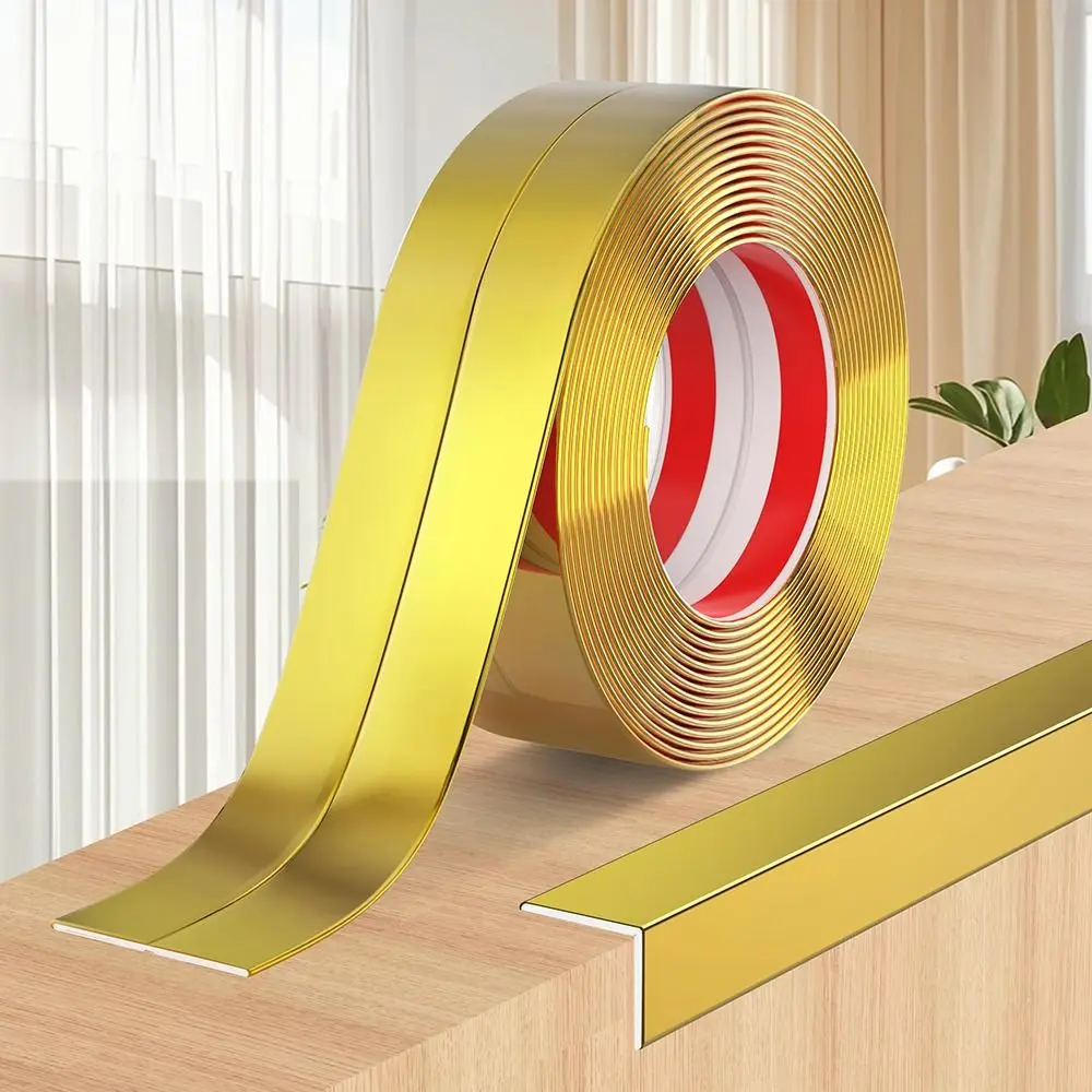 قشر وعصا صب تقليم الذاتي لاصق مرنة الطابق الانتقال قطاع L على شكل 300 سنتيمتر الجدول إطار الباب حامي