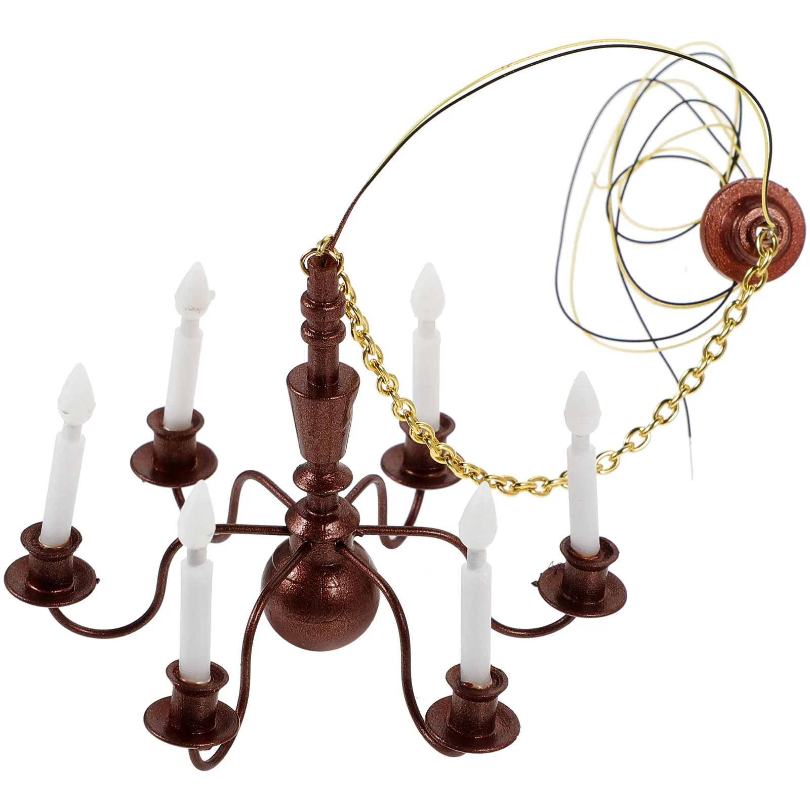 

Mini Ceiling Lamp Model Chandelier Decorative Sand Table Materials Landscaping Lamps Light Adornment Miniature House