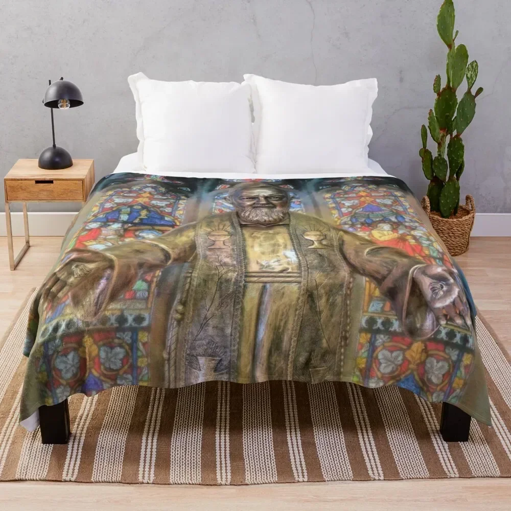 

Saint Pio Statue Throw Blanket sofa bed cosplay anime Blankets