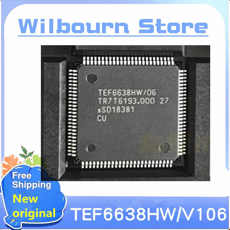 2PCS~10PCS/LOT TEF6638HW/06 TEF6638HW/V106 TEF6638HW/V106Z QFP100 New original stock