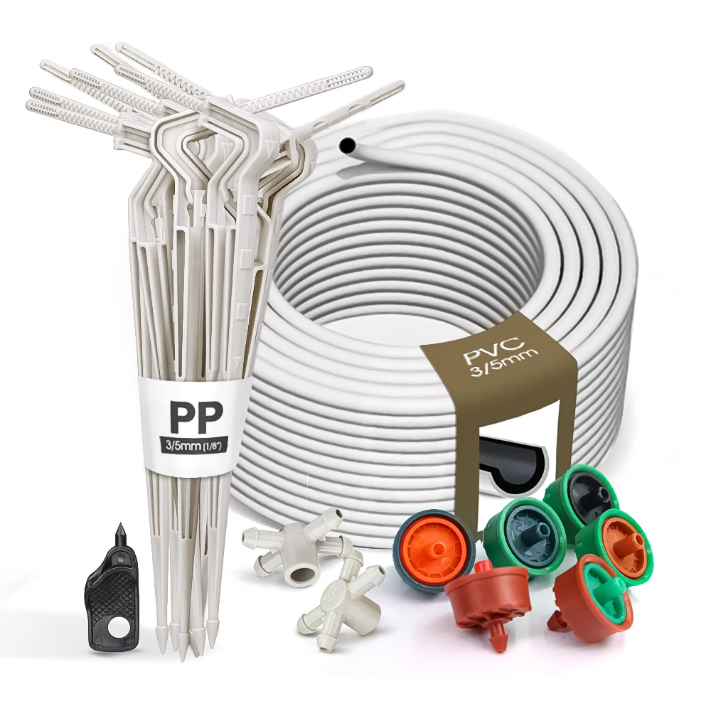 N355 3/5 мм 1-до-4 комплект для полива капельной стрел, 20 м, шланг из ПВХ, 40 капельных стрел, 10 четырехсторонних излучателей, автоматическая водяная система, горшок, теплицы N355 3/5 мм 1-до-4 комплект для полива капельной стрел, 20 м, шланг из ПВХ, 40 капельных стрел, 10 четырехсторонних излучателей, автоматическая водяная система, горшок, теплицы