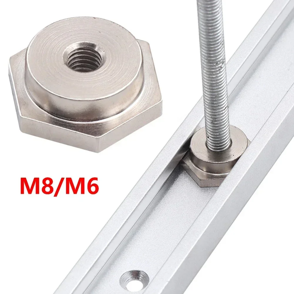 1pc M6 M8 Hexagonal Slider Alloy Steel 30type Track Special Slider For  Table Saws Band Saws Milling Machines T-Track T-Slot