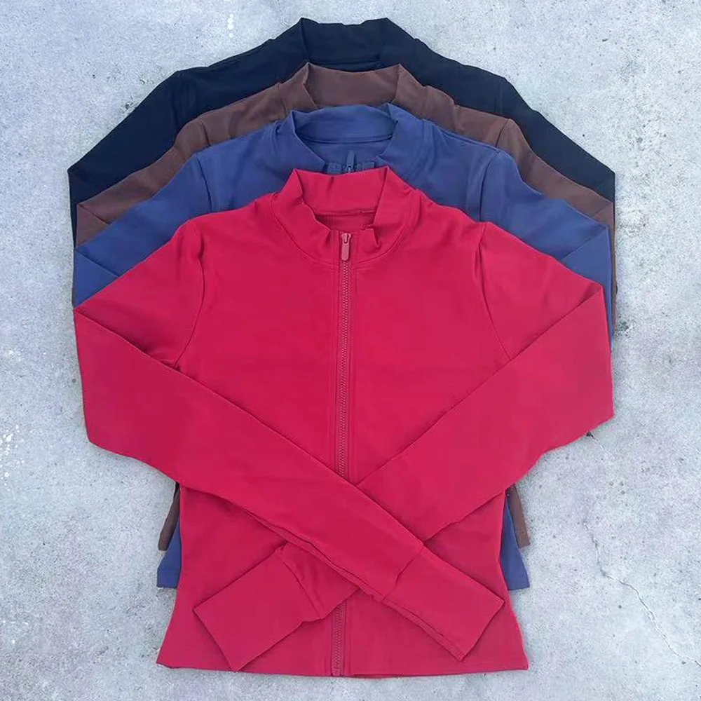 

Women's Sports Jacket Long Sleeve Shirt Workout Coat Gym Training Clothing Yoga Sportswear