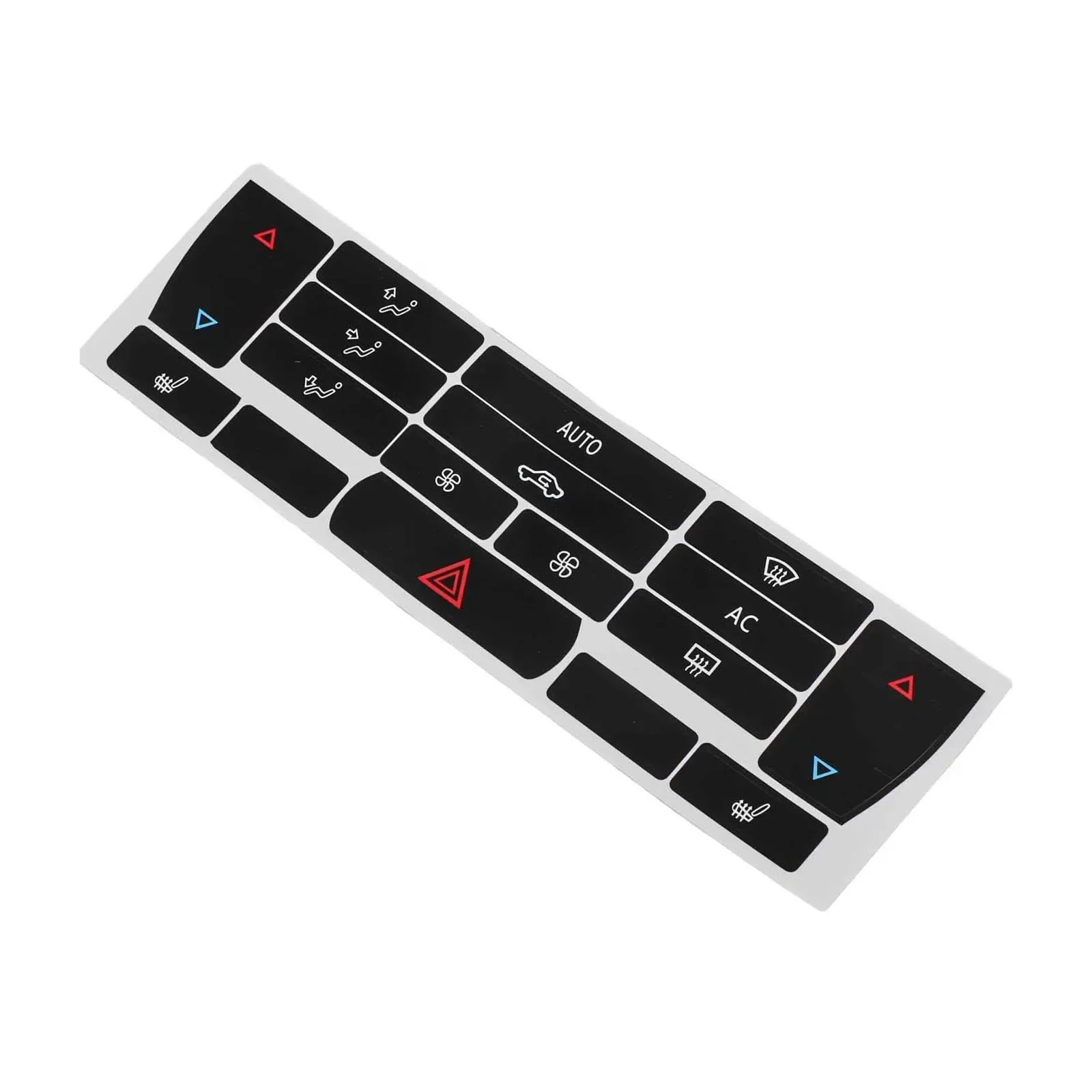 Button Restoration Climate Control Decals Vinyl Decal Overlay Push Button Type Reflected Illumination Black Overlay