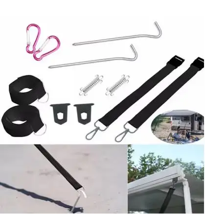 

For F35 F45 F65 Caravan Motorhome Outdoor Camping Tool For Fiamma Awning Tie Down Kit Type S Black Car Accessories Parts Tools