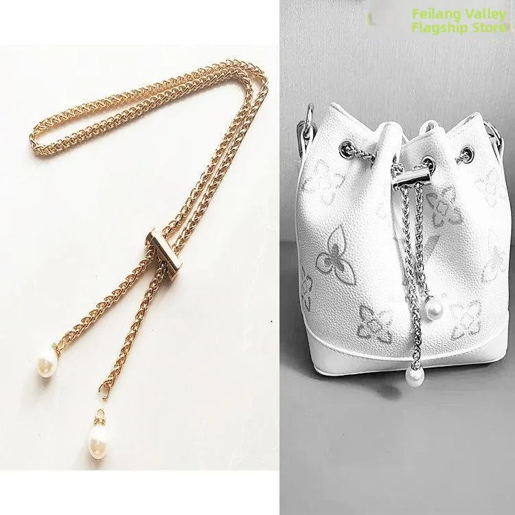 Metal Crossbody Strap Bucket Bag Rope Backpack Strap Replacement Chain Shoulder Strap Accessories Fashionable Bag Parts