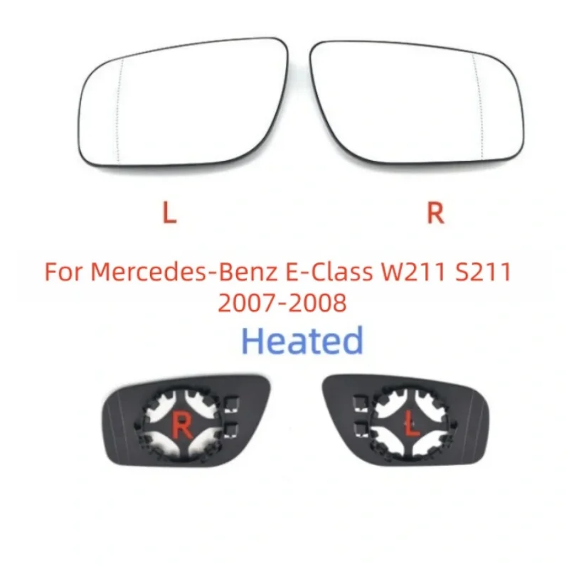 

For Mercedes-Benz E-Class W211 S211 2007-2008 A2118100921 A2118101021 Auto Left Right Heated Wing Rear Mirror Glass