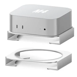 Desktop Stand for Mac Mini M4 & M4 Pro 2024 Base Bracket Heat Dissipation Aluminum Mount Dock Cooling Holder Accessories