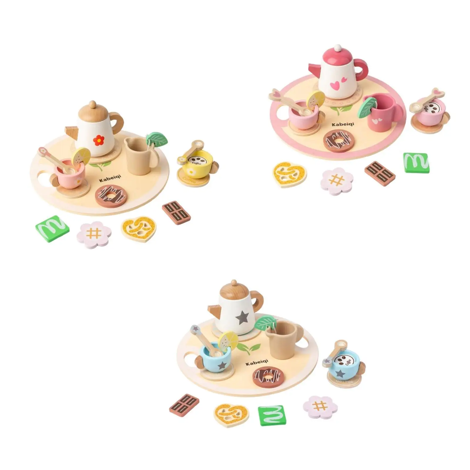 

Wooden Pretend Afternoon Tea Set for Ages 3 4 5 Years Old Boys Girls Kids