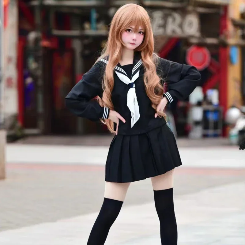 Anime TIGER DRAGON Toradora Sailor Suit Aisaka Taiga JK Uniform Skirt Cosplay Costume Halloween Christmas Carnival Party Dress