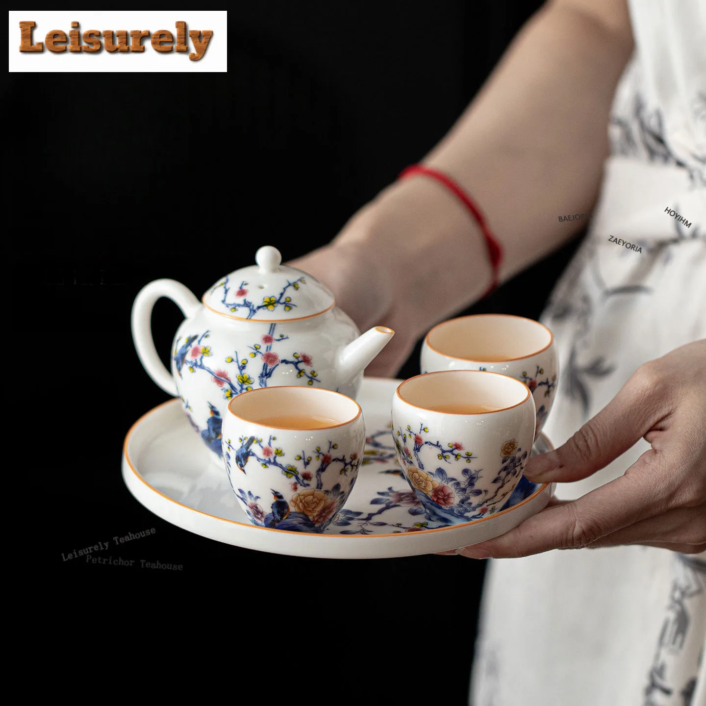 Plum Blossom Five Blessings Tea Set Complete Set Japanese Tea Ceremony Set Teapot And Tea Cup Set Chinese Tea Set Ornaments