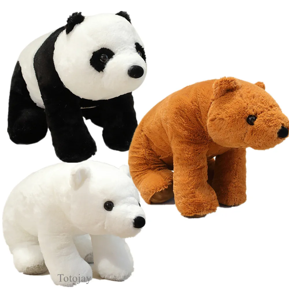 40/50cm Cartoon Sitting Polar Bear Panda Plush Toy Cute Stuffed Animals Bears Plushies Doll Kawaii Soft Kids Toys for Girls Gift