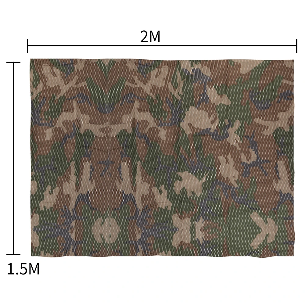 Tactical Concealment Netting 1.5*2m Camouflage Net Outdoor CS Wargame Hiding Portable Lightweight Army Shade Net Polyester Fibre