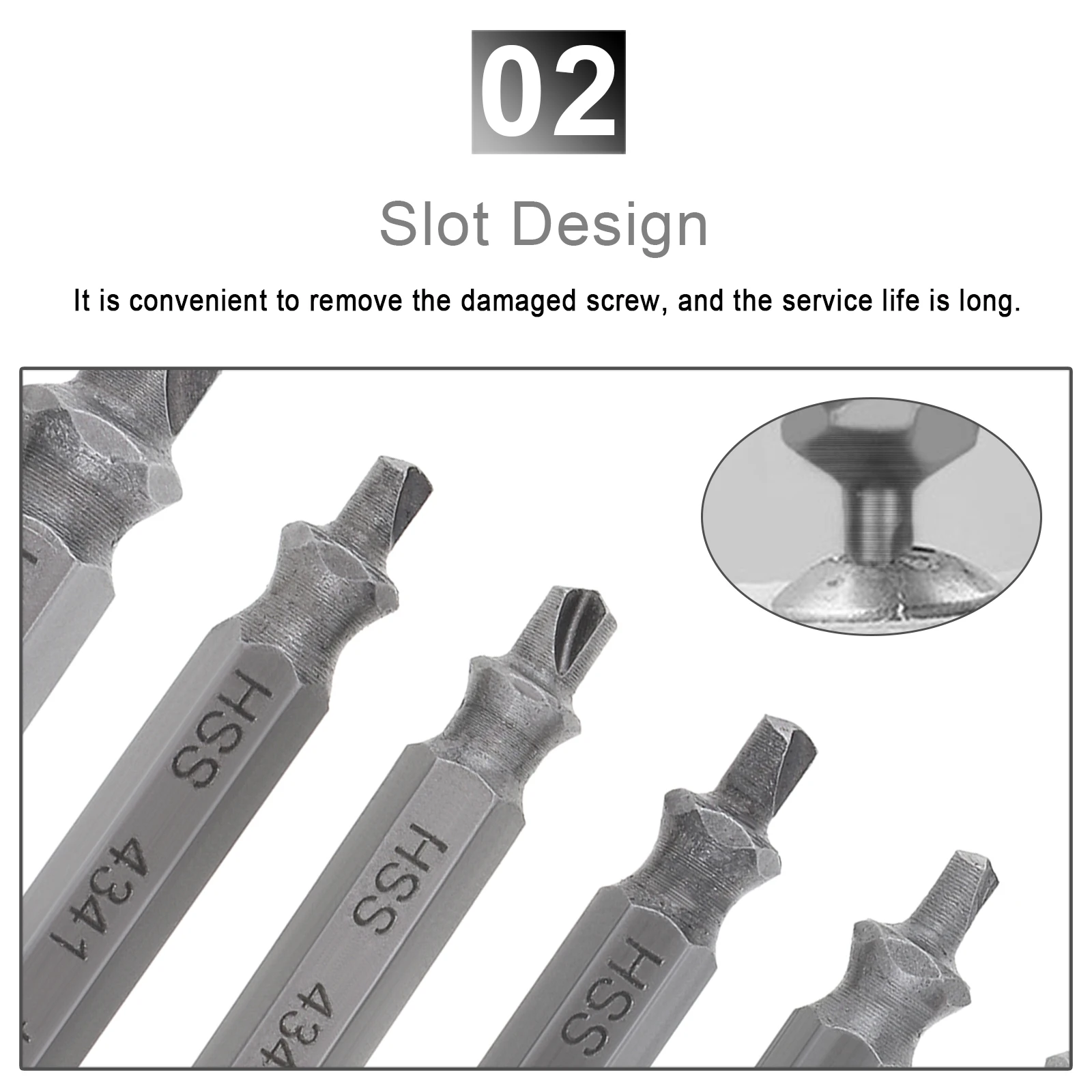 6pcs/Set HSS 4341 Screw Extractor Damaged Drill Bits Guide Broken Speed Easy Out Bolt Stud Stripped Screw Remover Tools