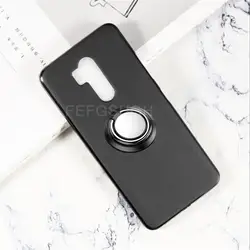 For LG G7 ThinQ G710EM G710PM G710VMP G710ULM G710EAW Back Ring Holder Bracket TPU Soft Silicone protect Case Anti falling shell