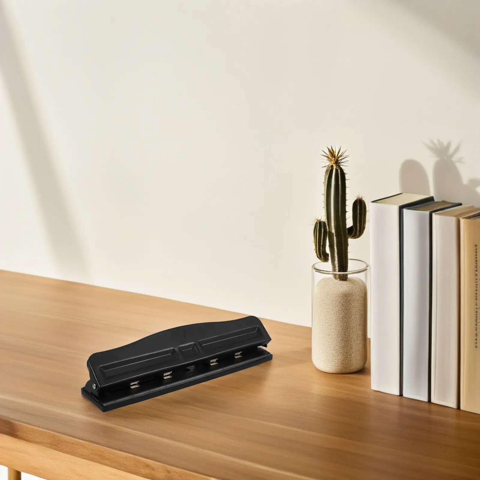 

Black 4-Hole Paper Puncher for Scrapbooking DIY Tools Office Binding Supplies Planner Inserts A4 Us Letter Hole Punch