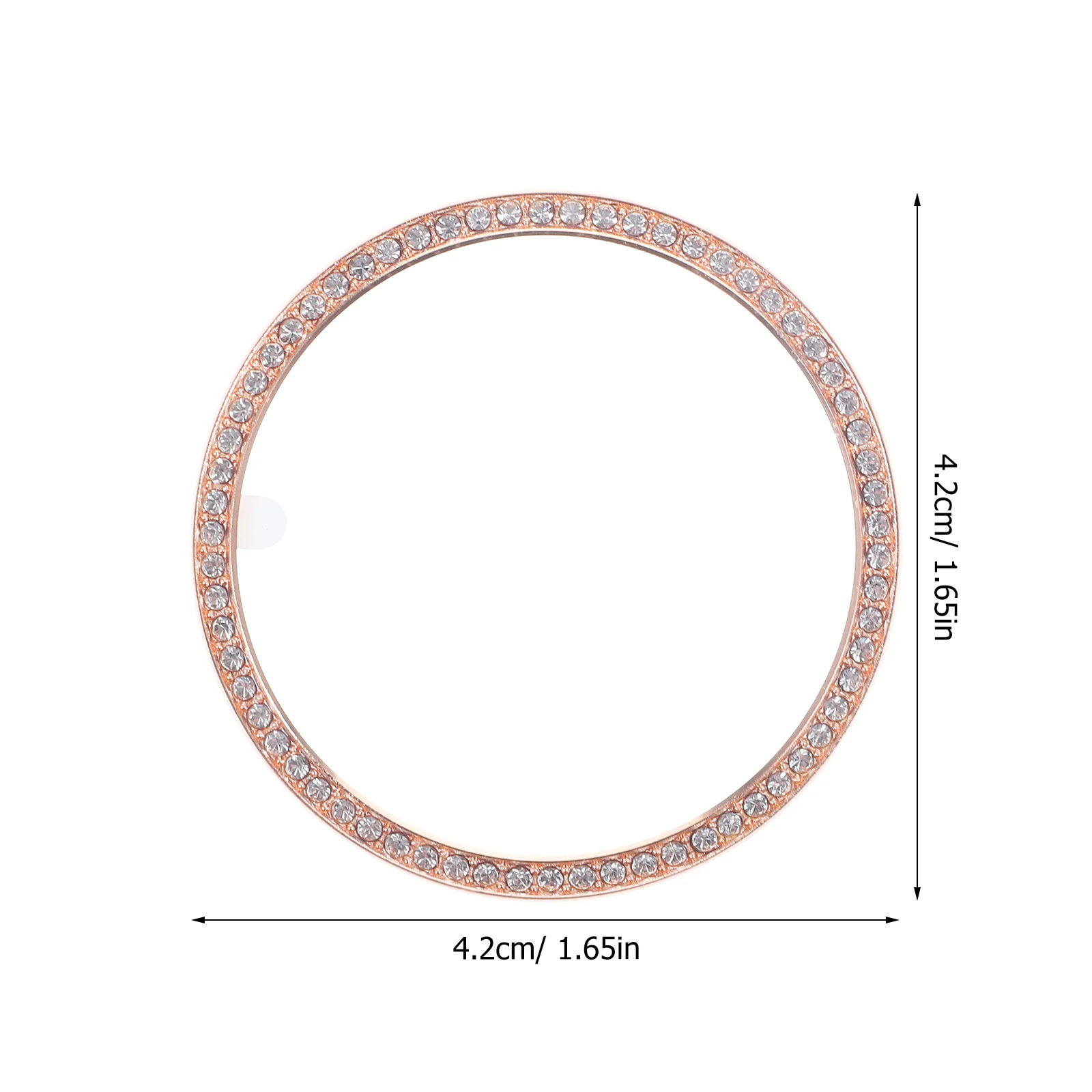 合金ベゼルリング ダイヤモンド装飾 ローズゴールド腕時計 42mm 傷防止 衝突防止 スマートウォッチベゼルカバー 高級