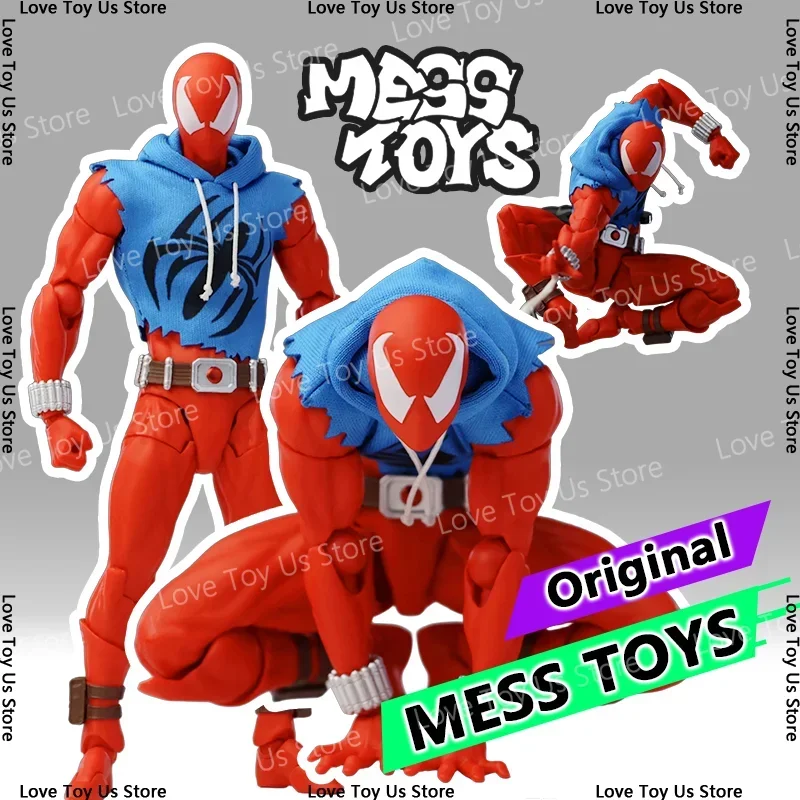 

Оригинальные игрушки Mess Toys Mafex Scarlet Spider Comic Ver. Выставка Памятная подвижная кукла Фигурка Коллекция игрушек
