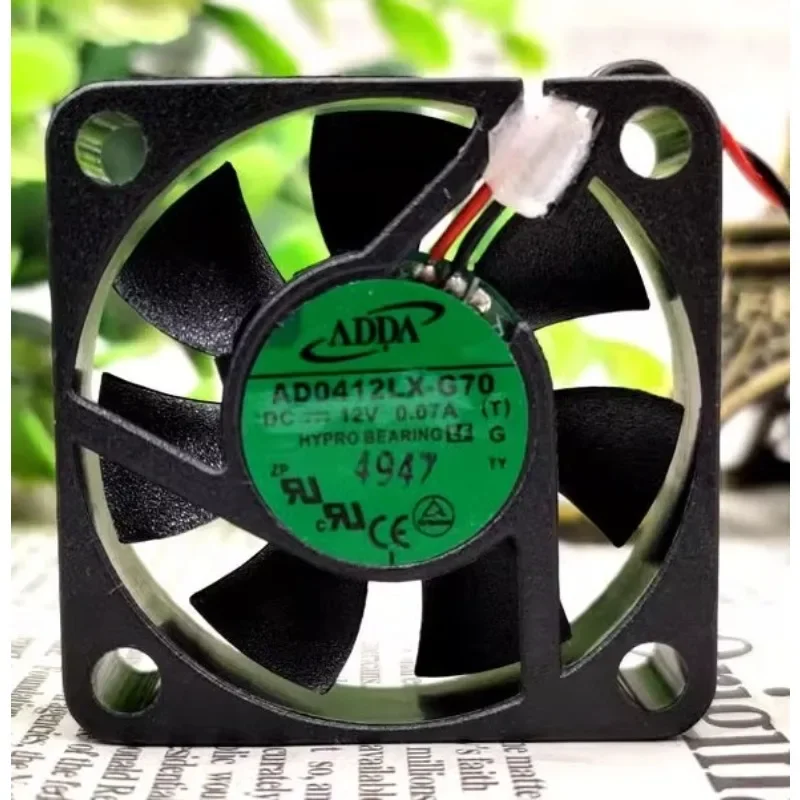 Original New Fan For ADDA AD0412LX-G70 4010 DC12V 0.07A Ultra Silent 4CM Fan 40x40x10mm