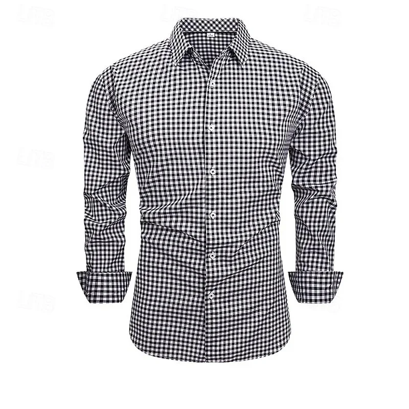 Men's Shirts Summer Shirts Casual Button Shirts Long Sleeve Plaid Lapel Vacation Hawaiian Clothing Costume Comfort Shirts