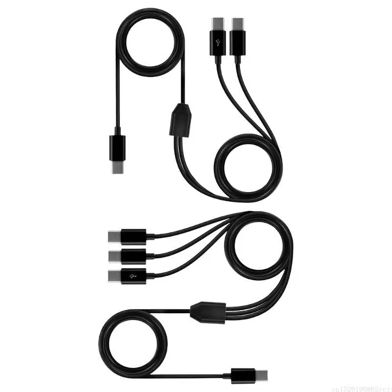 D5BB macho para macho adaptador fio USB tipo C divisor para vários dispositivos 1,5 m