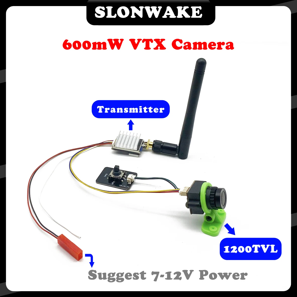 Easy to use 5.8G 40CH FPV Set Video VTX-600mW VTX Transmitter TS5823 Pro and mini CMOS 1200TVL Camera with Racing Drone fpv set