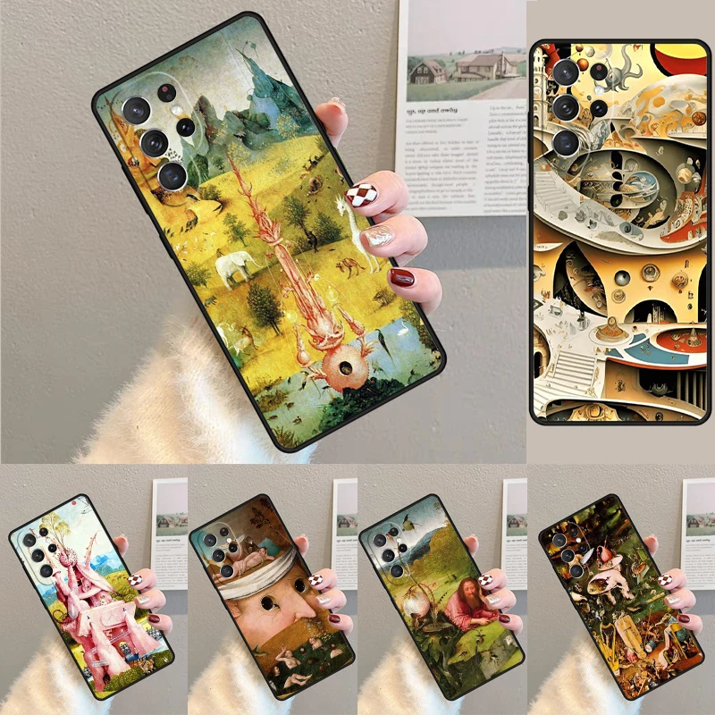 Hieronymus Bosch Art phone case Cover For Samsung Galaxy S24 Ultra S21 S22 Ultra S8 S9 S10E Note 10 Plus Note 20 FE S23