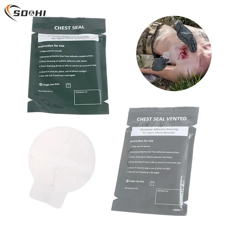 1pc Hot Sale North American Rescue Hyfin Chest Seal Medical Chest Seal Vented