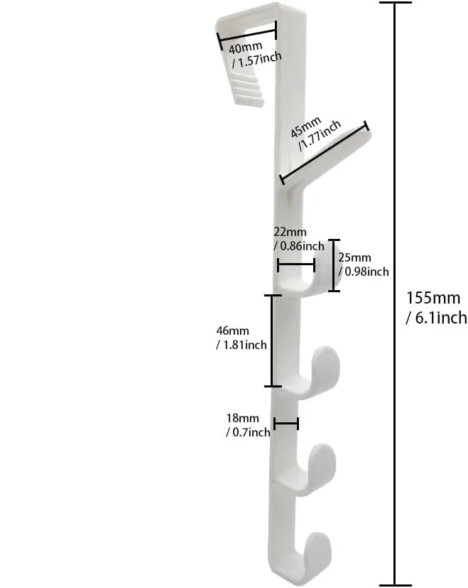 Ganchos de plástico para colgar ropa en la puerta del dormitorio, organizador de almacenamiento para el hogar, soporte para bolsos, rieles