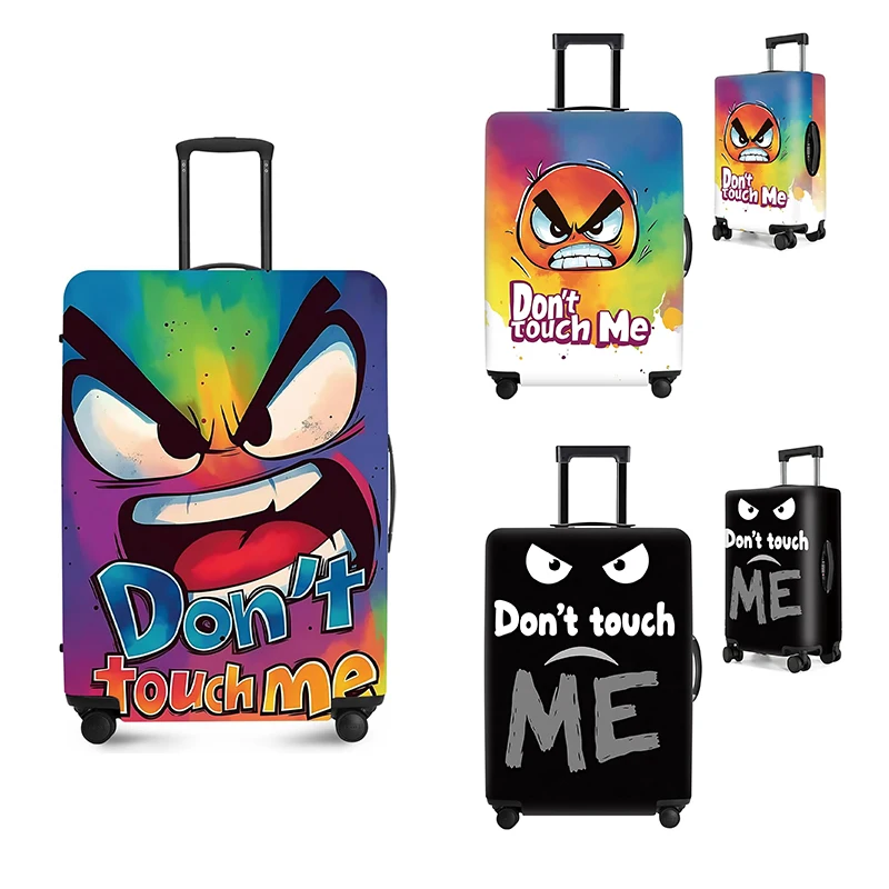 DON'T TOUCH ME Luggage Cover, Funny Travel Accessories with Inspirational Quotes, Durable Suitcase Protector Fit 18-21 Inch