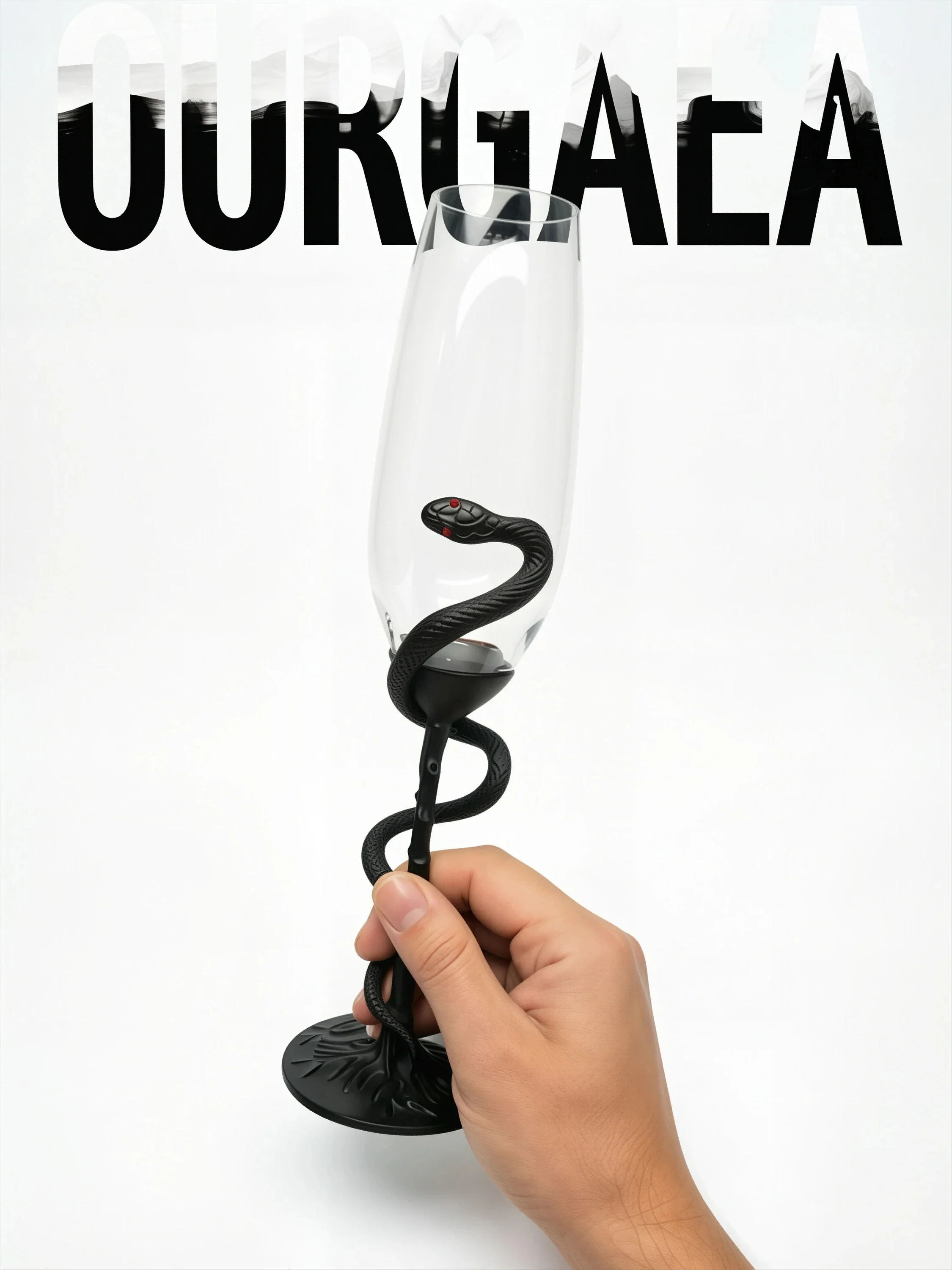Ourgaea Personalized Crystal Glass Snake-Shaped Wine Cup Gift Box Champagne Glass Unique Design Beverage Serving Utensils